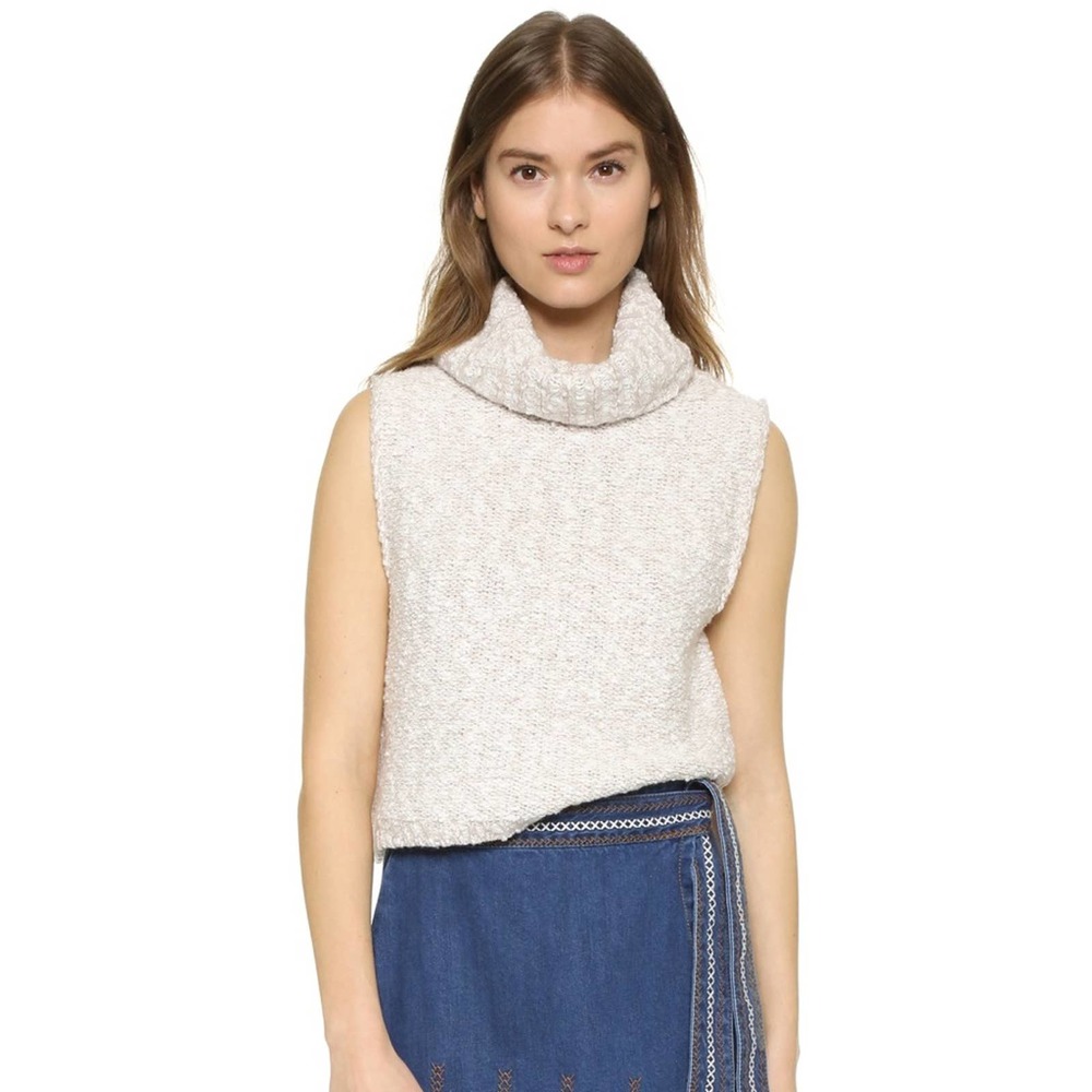Free People | EUC Roll Neck Sleeveless Sweater